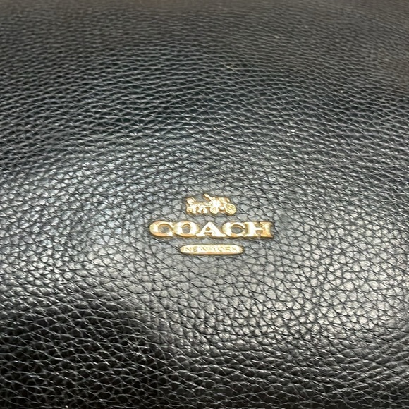 Coach Black Leather Turnlock Chain Tote - Picture 2 of 7